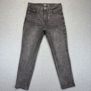 Old Navy O.G. Straight Button Fly Jeans Women’s 10 Gray Black High Rise Maeve